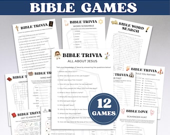Bible Games, Church Games for Adults, Bible Party Activities, Adult Sunday School Bible Trivia, Women's Ministry Ideas PRINTABLE
