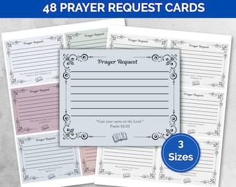 Prayer Request Cards and Signs Printable, Christian Bible Verse Cards, Church Prayer Cards, Prayer Station Set
