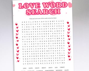Sopa de letras de la Biblia para San Valentín, Sopa de letras cristiana