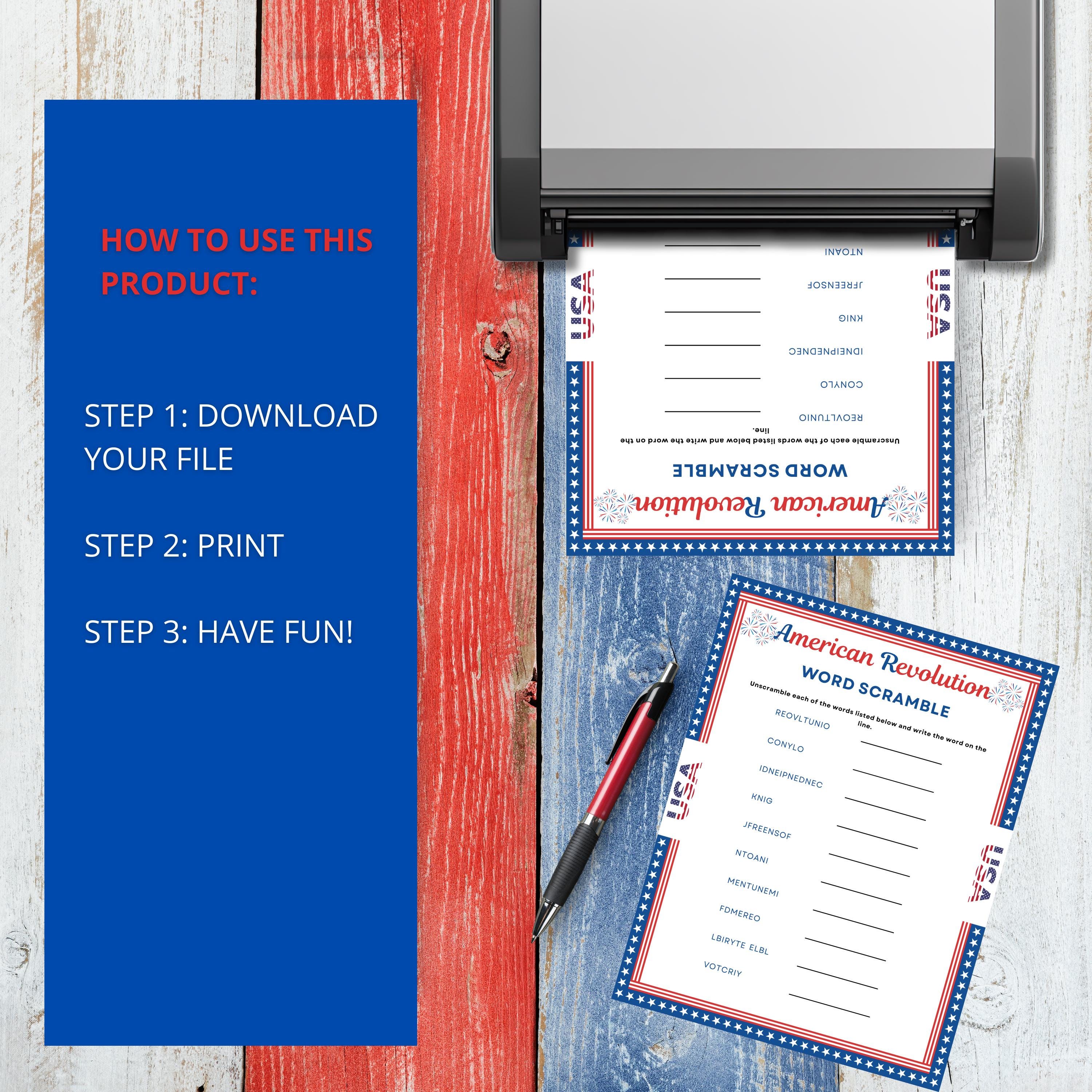 250 Years Game Bundle, July 4th Games Printable, 250th Anniversary ...