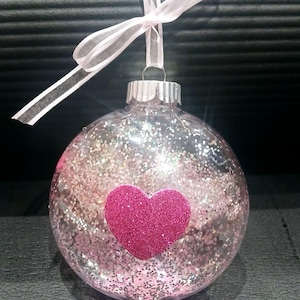 Valentines Day Ornaments, Valentine Tree Decoration, Valentines Ornament Set, Valentine Ornaments for Tree Heart Love Rose Sparkly Ornaments