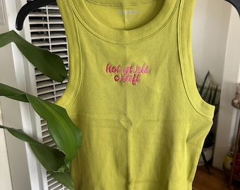 Débardeur brodé ajusté Hot Girls Craft