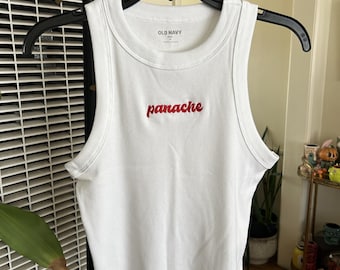 Débardeur ajusté brodé Panache