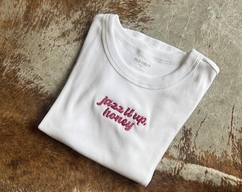 T-shirt bébé brodé ajusté Jazz it Up