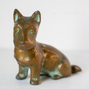 Antique Dog Collectible, Bronze Scottish Terrier Cast Metal 1920s Figurine