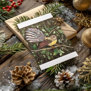 Elegante handgemaakte pauwstaartvogelwenskaartenset - milieuvriendelijk briefpapier met natuurthema voor alle gelegenheden
