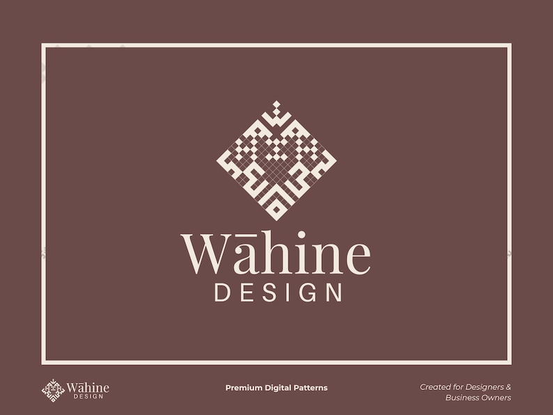 Design Own Pattern Paper Māori Tāniko Seamless Pattern | Green Geometric Digital Paper (PNG, JPG ...