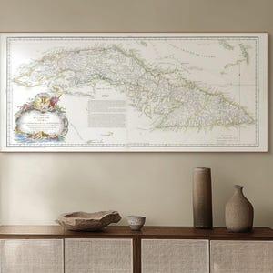 Cuba | Carta náutica | Impresión giclée | 40x90cm | 36x16"