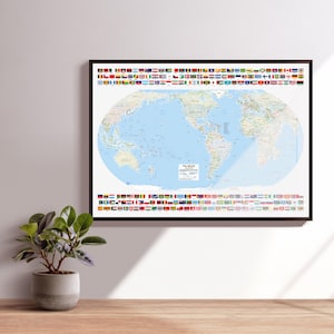 Weltkarte, Meridian 90 Grad West Amerika, Equal-Earth-Projektion, Welt, Landkarte, Erde, Poster, Kartographie