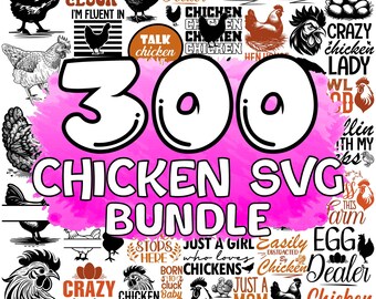 Chicken SVG Bundle: Farm Animal Clipart, Hen & Rooster Designs (Digital Print)