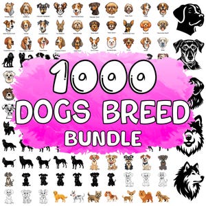 Dog Breeds SVG Bundle, Dog Head SVG, Dog SVG Png Bundle, Dog Mom Svg Bundle, Dog Outline Svg, Dog Clipart, Dog Silhouette, Dog Cricut File