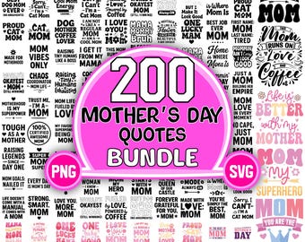 Mother's Day SVG Bundle: Mom Life Designs (Digital Download, PNG, SVG)