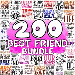 Best Friend SVG Bundle, Friendship SVG Bundle, Bestie SVG, Friends Quote, Friends Clipart, Bestie Friend Png, Friends Forever Svg, Digital
