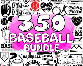 Baseball SVG Bundle: Quotes, Stitches, Mom, Heart (Digital Download)