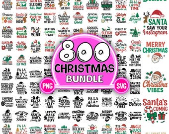 Christmas SVG Bundle: Santa, Merry Christmas Designs (Instant Download)