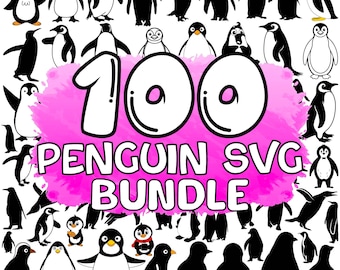 Penguin SVG Bundle: Clipart Cut Files (Digital Download)
