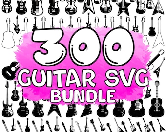 Pacote de Guitarra SVG: Clipart de Guitarra Elétrica e Acústica (Download Digital)