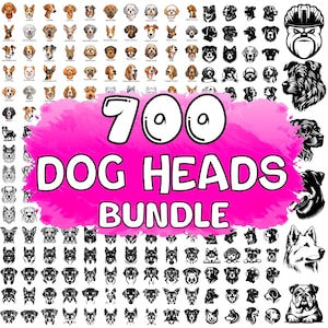 Dog Heads SVG Bundle, Complete Dog Breeds Svg, Dog Heads for Cricut Svg, Dog Silhouette Svg, Dog Heads Clipart, Instant Download, Dog Svg