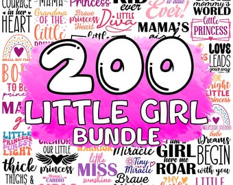 Retro Little Girl SVG Bundle: Quotes & Designs (Digital Download)