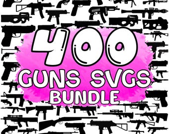 Guns SVG Bundle, Military Weapon Clipart (Digital Download)