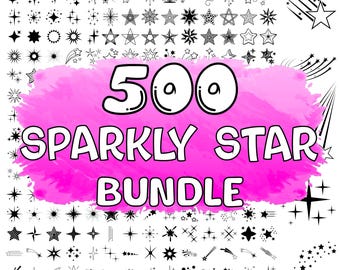 Sparkle Stars SVG Bundle: Cut Files for Cricut & Silhouette (PNG, SVG, Digital Download)