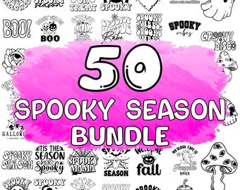 Retro Halloween SVG Bundle: Spooky Season Graphics (Digital Download)