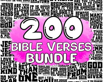 Bible Verse SVG Bundle: Christian Scripture Designs (Digital Download)