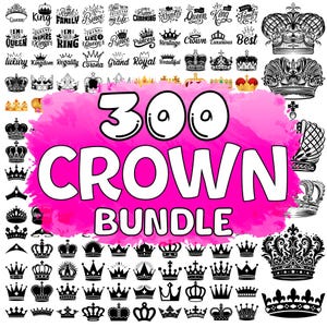 Royal Crown Svg, Crown Svg Bundle, King Crown Svg, Queen Crown Svg, Crown Clipart, Princess Tiara, File For Cricut, Silhouette, Crown Design
