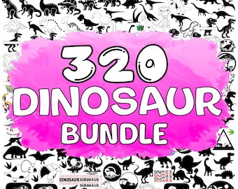 Dinosaur SVG Bundle, Baby Dinosaur SVG Bundle, Dinosaur PNG Bundle, Dinosaur Clipart, Cut Files for Cricut, Dinosaur Silhouette, Dino Vector