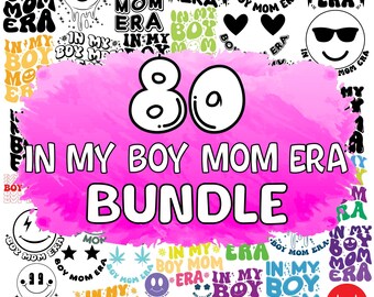 Boy Mom Era SVG PNG Bundle: Mothers Day Digital Design (Instant Download)