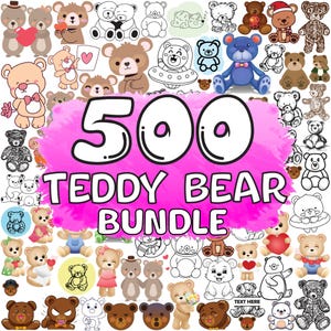 Teddy Bear SVG Bundle, Teddy Bear Engrave, Bear SVG, Teddy Bear Cut File, Cricut, Silhouette, Cute Teddy Bears Clipart Vector, Sublimation