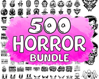 Horror SVG Bundle: Halloween Cricut Cut Files, Scary Art (Digital Download)