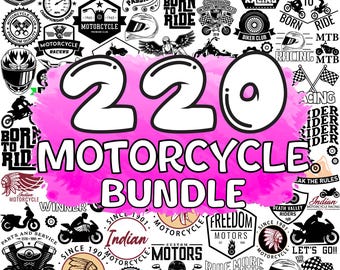 Motorcycle SVG Bundle: Classic Biker Clipart (PNG, SVG)
