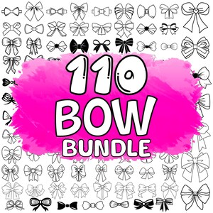 Schleife SVG Bundle: Coquette Ribbon Bow Clipart (Schnittdatei)