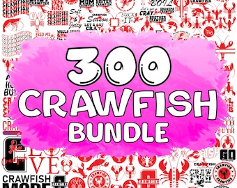 Crawfish SVG PNG Bundle, Crawfish Season SVG, Mardi Gras Crawfish, Crawfish boil Svg, Fish Svg Cricut, Crawfish Shirt Quotes, Digital, Art