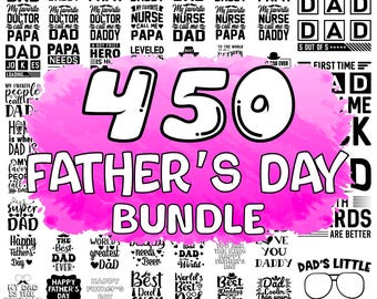 Father's Day SVG Bundle: Dad, Papa, Family Designs (Digital Download)