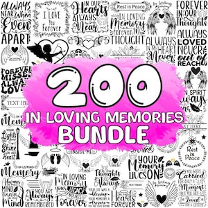In My Loving Memory SVG Bundle, Memorial SVG, In Loving Memory Of My Parents, Loving Memory Svg, Cut File For Cricut, Remembrance Svg, Art