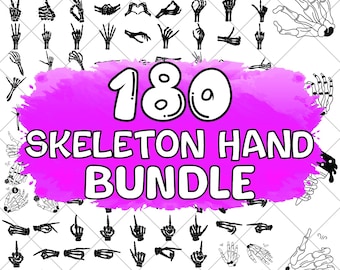 Skeleton Hands SVG PNG Bundle: Halloween Cut Files (Instant Download)