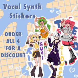 Vocal Synth Stickers. Order all 4 for DISCOUNT!