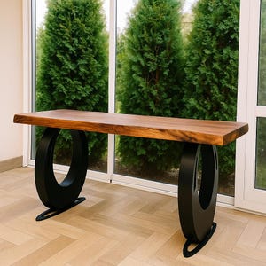 Outdoor Table Legs Metal Furniture Feet for Bench and Top Metal Legs for Wood Office Desk Round Base Set Metal Frame for Furniture Steel Leg
