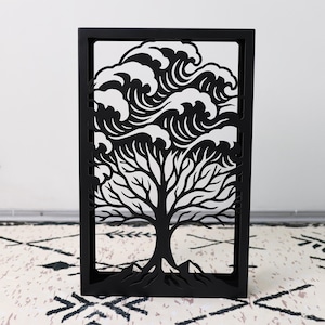 Metall-Tischbasis mit Baum-modernem schwarzem Stahl-Kunst-Rahmen-Geschenk für Holzarbeiter-Esstisch-Basis Benutzerdefinierte Metalltischbasis-Metalldekor
