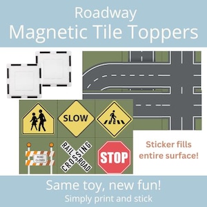 Adesivos magnéticos para azulejos, imprimíveis, azulejos Picasso magnéticos, cartão de jogo de estrada, flashcards Montessori, para download, jogo educativo para crianças