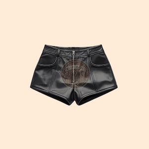 Premium Soft Black Leather Gay an Shorts, Genuine Leather Booty Shorts, Mens Genuine Leather Clothing, Gift For Him
