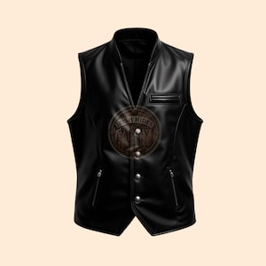 Handmade Mens Soft Leather Vest, Genuine Leather Elegant Waistcoat, Button Closure Leather Biker Stylish Vest, Mens Clothing