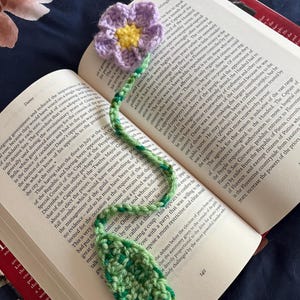 Whimsical Crochet Flower Bookmark