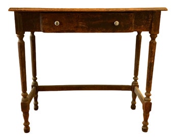 Antique Americana Farmhouse Hallway Desk Writing Table // 32” x 16” x 28.75” Tall // Great Patina