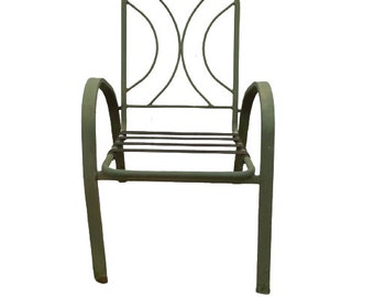 Making Room! Offers Welcome! Vintage Green Metal Patio Chair // Circa 1970s? Rust Wear Damage // 3 Available Price 4 One