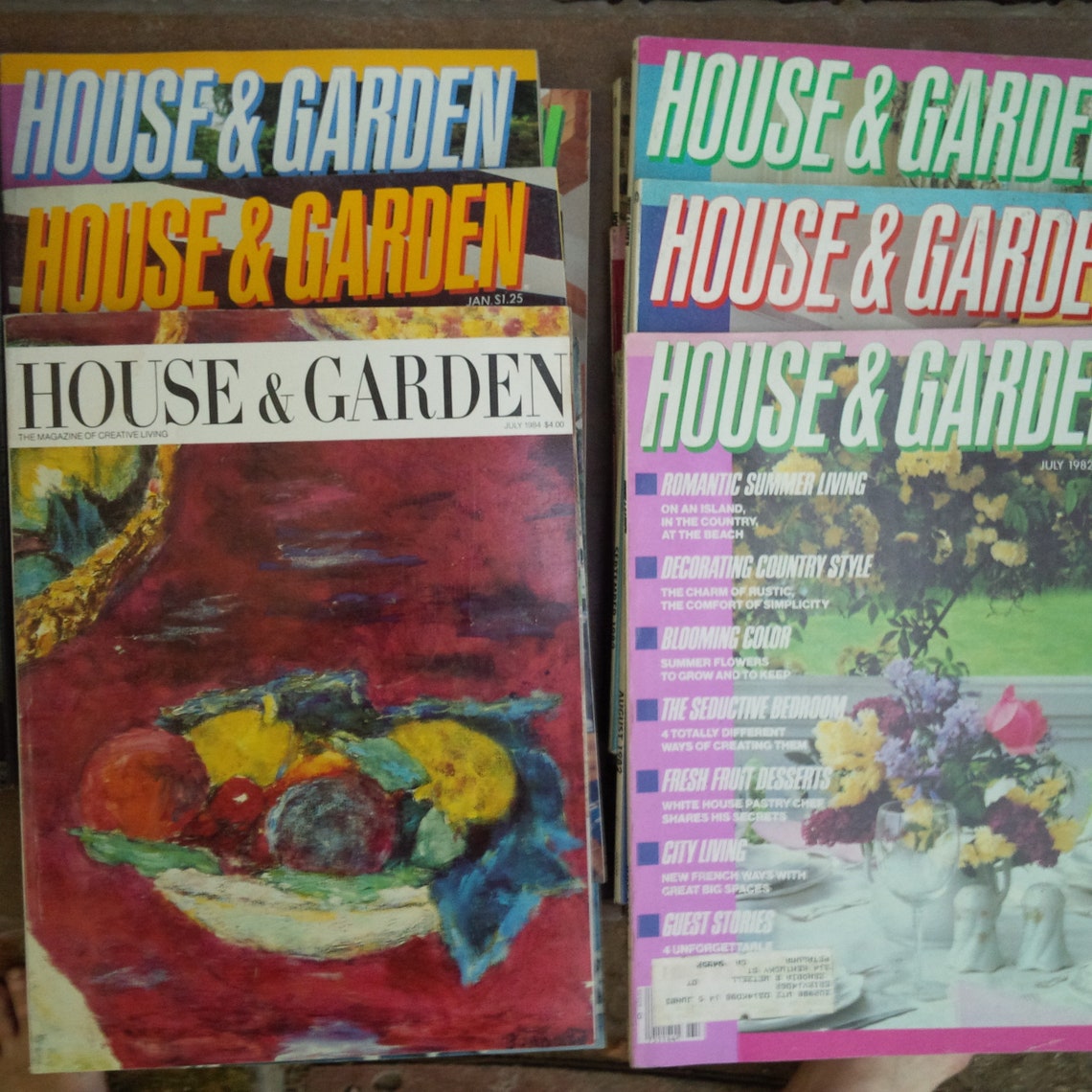 Lot Vintage House and Garden Magazine // 1981 1982 1983 1984 Etsy
