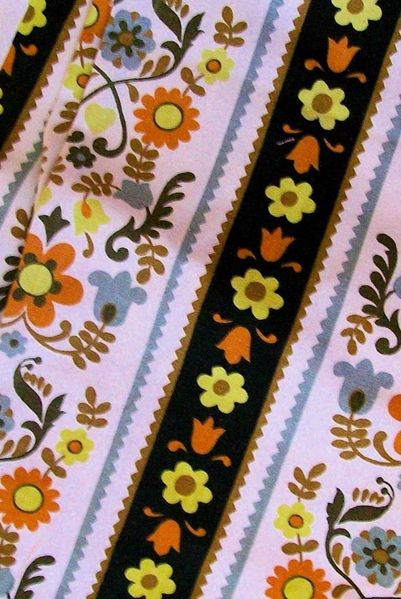 Vintage Mid Century Fabric // Danish Modern Upholstery Fabric image 1