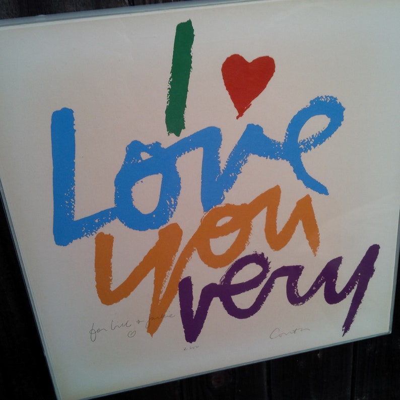 We Need Room Considering All Offers I Love You Very // Original Signed 1970s Vintage Corita Kent Serigraph Print // Limited Edition image 5